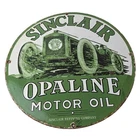 Vintage Sinclair Gasoline Sign - Opaline Refining Gas Pump Porcelain Sign