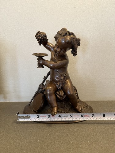 Bronzestatue junger Bacchus Skulptur, Gott des Weines, Ende 19. Jahrhundert - Bild 14 von 16