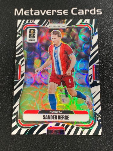 2026 Panini Prizm FIFA World Cup Sander Berge Choice Zebra Prizm SSP