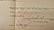 WW2 British Army Soldier Grouping – Belsen Pass / ID Card / Clothing Book 