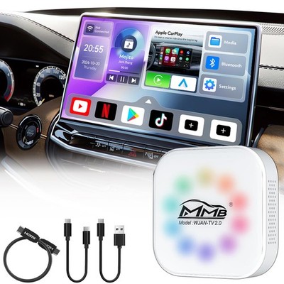 Magic AI Box 3.0 Wireless CarPlay & Android Auto Adapter, Android 12 os, 4GB+...