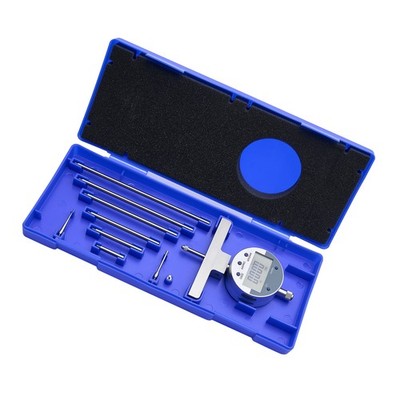 Uimoso Digital Depth Gauge 0-22in Range Micrometer with 4 Interchangeable Anvils