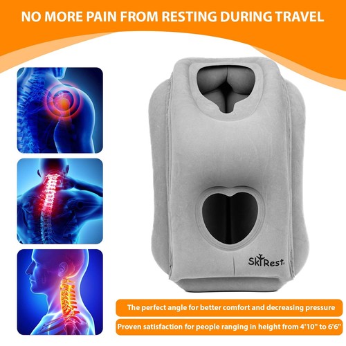 Inflatable Travel Pillow - Airplane Pillow for Neck Support on Long Flights, ... - Picture 6 of 6