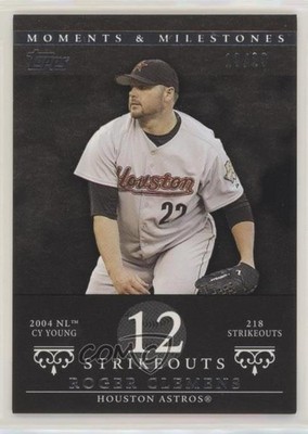 2007 Topps Moments & Milestones Black /29 Roger Clemens #162 0a4v