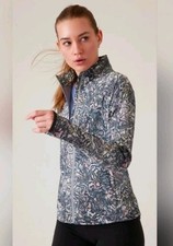 Athleta Run With It Kinetic Abstract Jacket Womens SP Running Full Zip Pockets