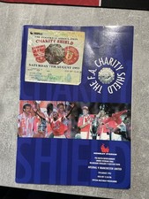 1993 Charity Sheild Programme & match ticket Arsenal V Man Utd