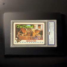Joe Dante Gremlins Stew Trading Card Topps #38 Autographed Slabbed PSA/DNA