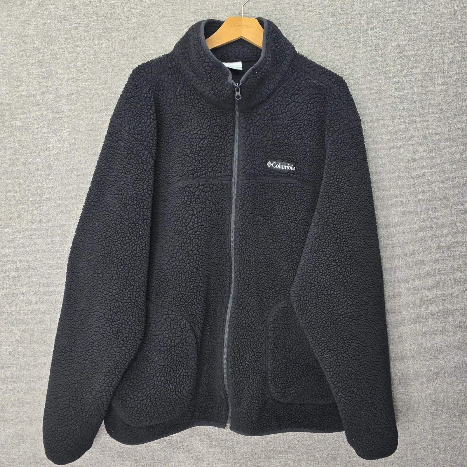 COLUMBIA MENS FLEECE ZIP UP JACKET, SIZE XXL