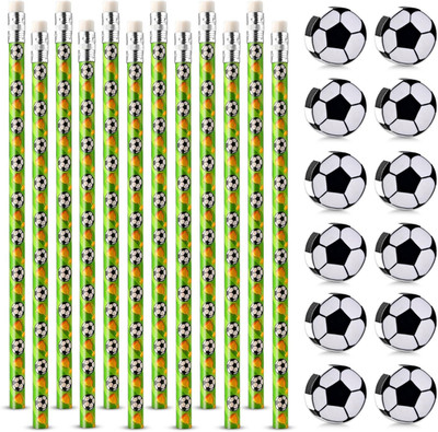 12 PCS Fussball Bleistifte Kinder 12 Stück Fußball Set Schreibwaren
