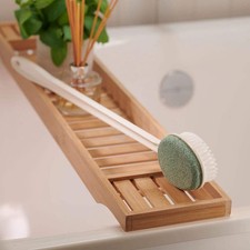 Long Handled Foot Scrub Brush With Pumice Stone