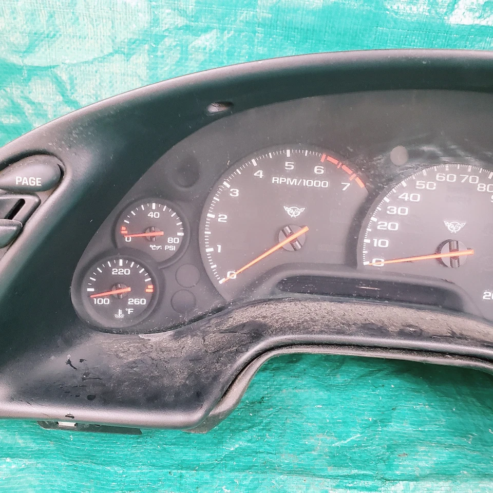 00 Chevrolet Corvette Instrument Cluster 10408309 calibre velocímetro cabezal Foto 4 de 4