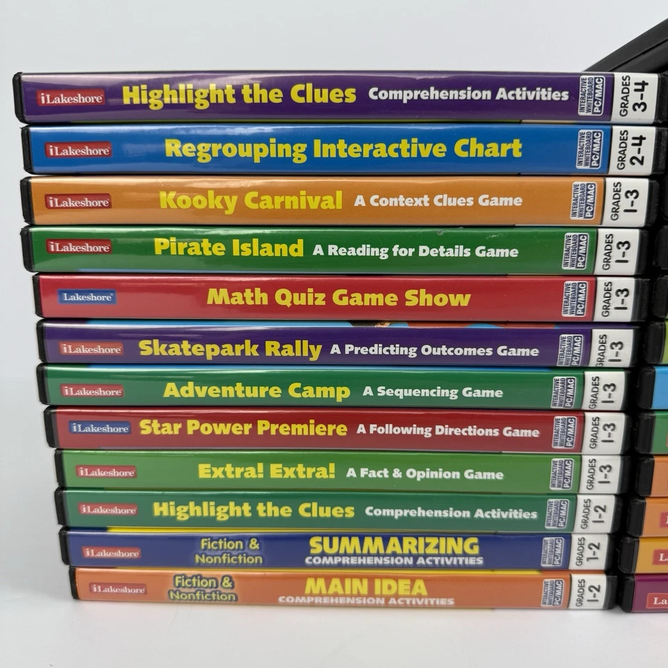 Lakeshore & iLakeshore PC/MAC Interactive Learning Game Lot 25 Games Grades K-6 - Image 3 of 4