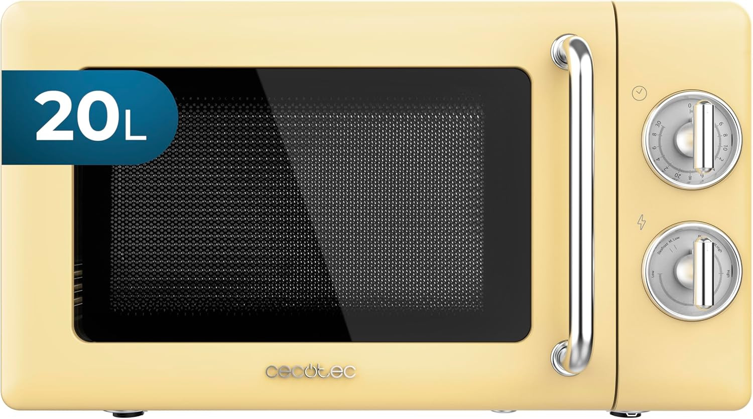 Cecotec Proclean 3010 Retro Yellow: Forno Microonde 20L Giallo