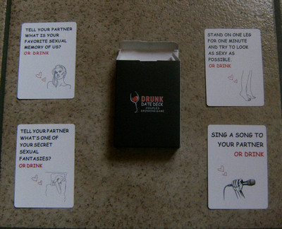 PERFECT DATE KARTENSPIEL  -  DRUNK DATE DECK COUPLES DRINKING GAME  -  ENGLISCH