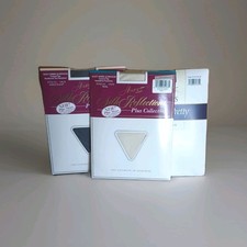 Vintage 90s Lot Of 3 Hanes 3 Plus Sheer Pantyhose New Old Stock Black Pearl
