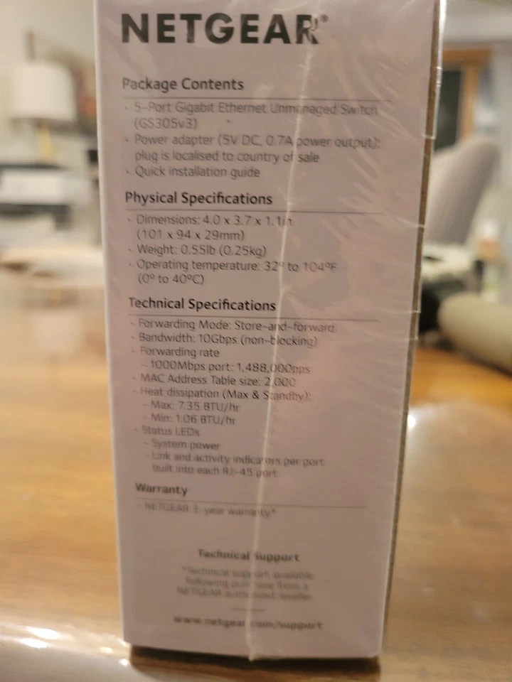 NETGEAR GS305 5-port Gigabit Ethernet Unmanaged Switch (GS305) - Image 3 of 4