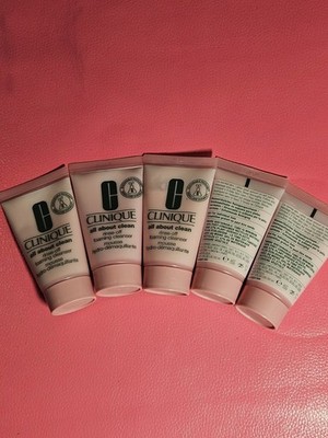 5x Clinique All About Clean Rinse-Off Foaming Cleanser~1oz/30mL ea(total 5 oz)