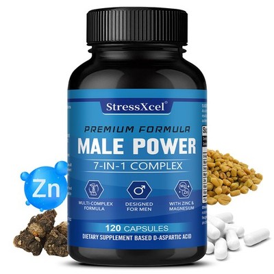 Male Power 7-in-1 Complex - Supports Stamina & Hormonal Balance 30~120Caps