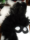 Side Feathered Black Mask MARDI GRAS MASQUERADE PARTY EYE MASK HALLOWEEN