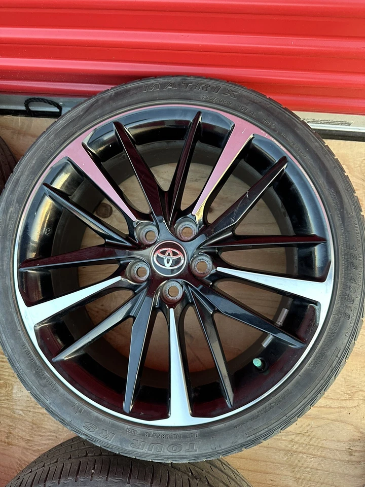 2018 2019 2020 2021 19" Toyota Camry OEM black wheels rims Avalon 75222 SET XSE - Image 4 of 4