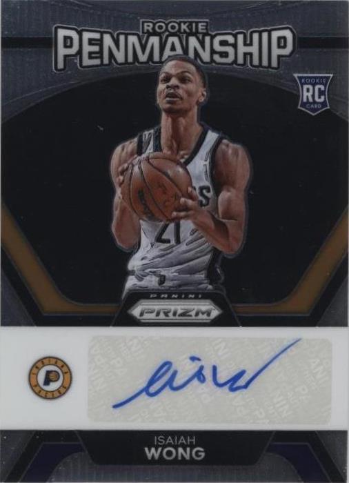 2023-24 Panini Prizm - Rookie Penmanship #RP-WNG Isaiah Wong (AU, RC)