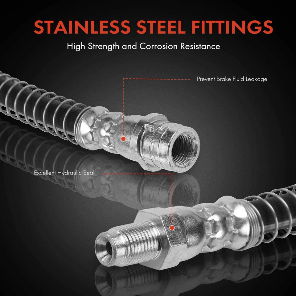 Manguera hidráulica de freno lateral trasero 2 piezas para Mercedes-Benz C215 CL500 W220 S430 S500 Foto 4 de 4