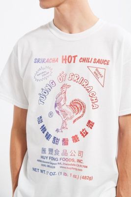 SRIRACHA Hot Sauce White T-Shirt NWT Licensed & Official