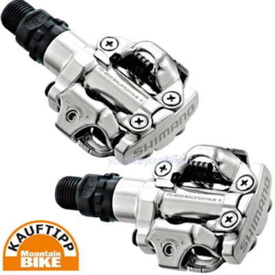 SHIMANO PD-M520 PEDALE 380g SPD MOUNTAIN BIKE KLICKPEDAL CYCLOCROSS FIXIE SILBER - Bild 1 von 2