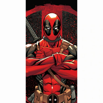 NEW Marvel DEADPOOL Waiting Beach Towel Super Soft Large Size 27''x54''