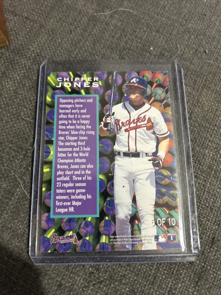 Chipper Jones 1996 Fleer Update Soaring Stars 5 Baseball Card Corner