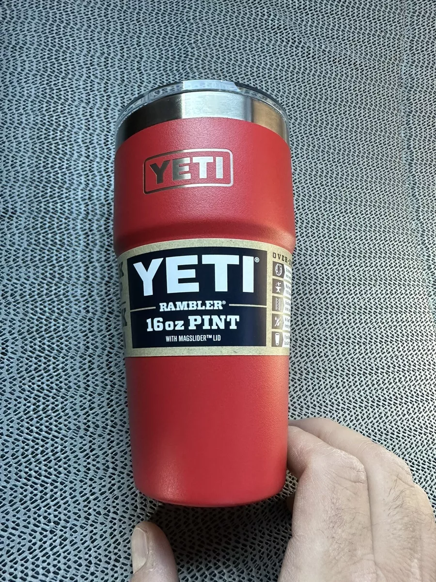 YETI 10oz Rambler Tumbler in Rescue Red Yeti