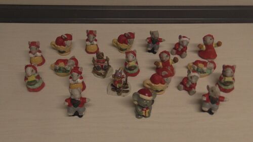 Mäuse Sammlung Weihnachten ca. 20 Stück diverse Größen Nikolaus Deko Figuren - Bild 1 von 3