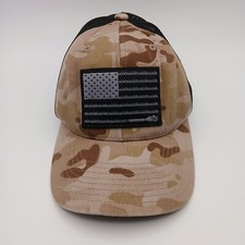 Hooey Liberty Roper Hat Snapback Trucker Cap Camo Black Mesh Back American Flag
