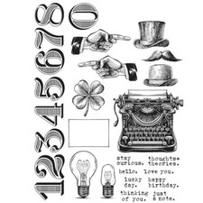 Vintage Light bulb Hat Clear Rubber Stamp For DIY Scrapbooking Craft Card Making