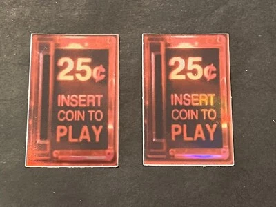 Arcade Quarter Slot Holographic Stickers