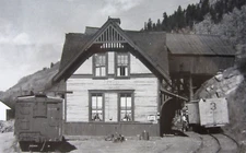 Vintage Train Depot Photo Ophir Colorado Railroad Station Mining Town 1947
