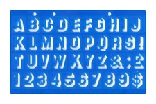 20mm SHADOW 3D FONT UPPER CASE ALPHABET LETTERS & NUMBER STENCIL TEMPLATE SCHOOL