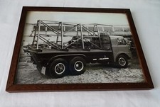 RARA FOTO DI CAMION - LANCIA ESAGAMMA - CON CORNICE D'EPOCA  - ANNI 1960 -519-