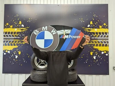 Insegna BMW M POWER logo Motorsport ad alte prestazioni - decorazione parete garage