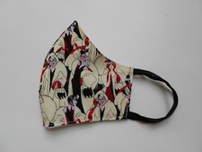 Disney's Cruella Face Mask 3 Layers with Filter Pocket - Reusable  Washable