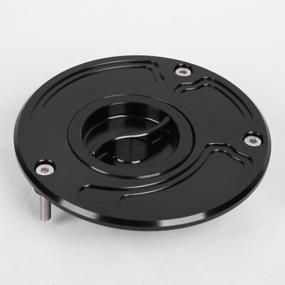 CNC Fuel Gas Cap For Kawasaki Z1000 Z750 ZRX 1200 ZX10R ZX6R ZX6RR ZX9R Black US
