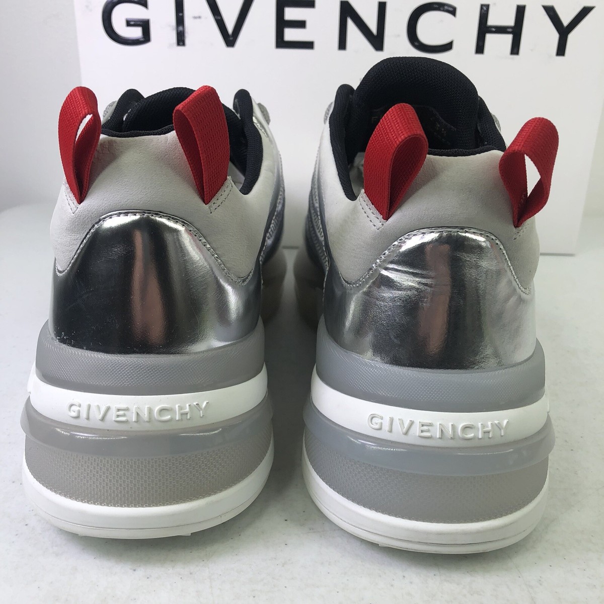 Givenchy Men\'s Silver Sneakers size 44 new with box worn once Givenchy Mens Green/Silver Sneaker - Bed Bath & Beyond  main image 3