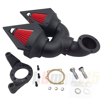 Air Cleaner Black Double Triangl For Harley CV Carb DELPHI V-TWIN EFT 