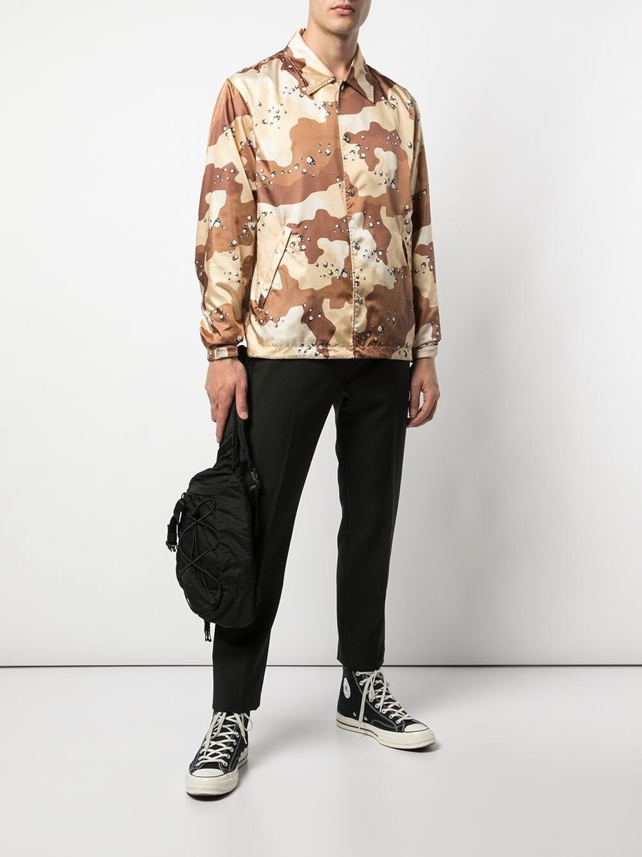 RARE MASTERMIND JAPAN Mens Sz L Coach's Jacket w/ Skull Flag Patch