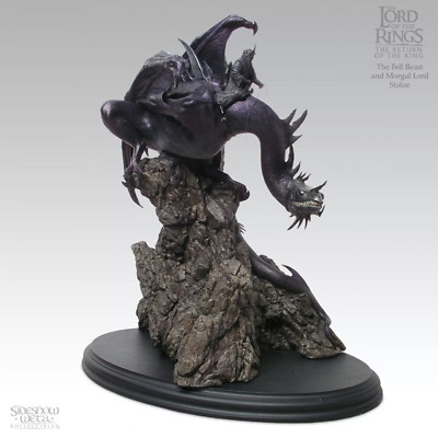 Sideshow Weta FELL BEAST WITH MORGUL LORD Witch King Statue Lord of the Rings