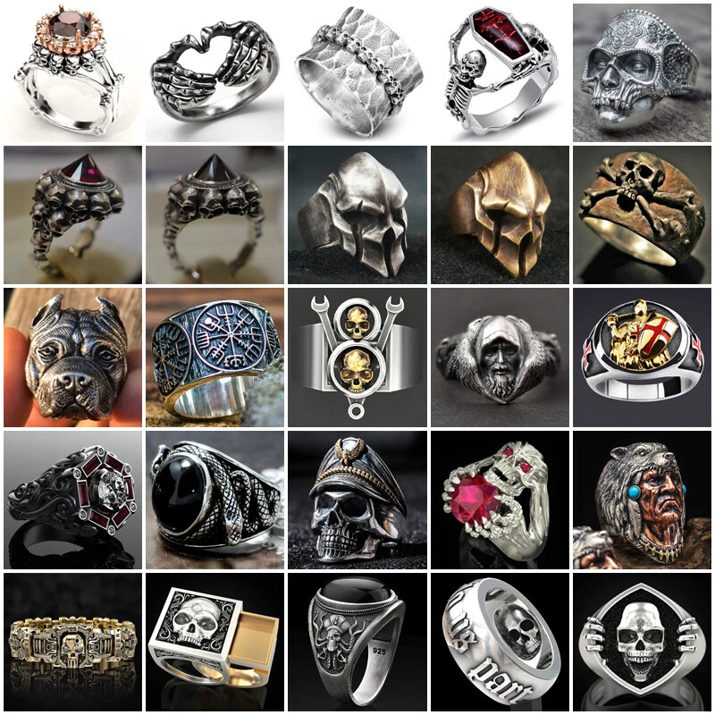 Stainless steel gothic rings shop