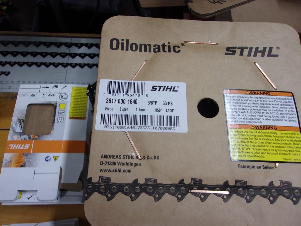 3pcs 63PS 55 STIHL NEW CHAINSAW CHAIN SAW 16 In. 3/8p .50 55 16