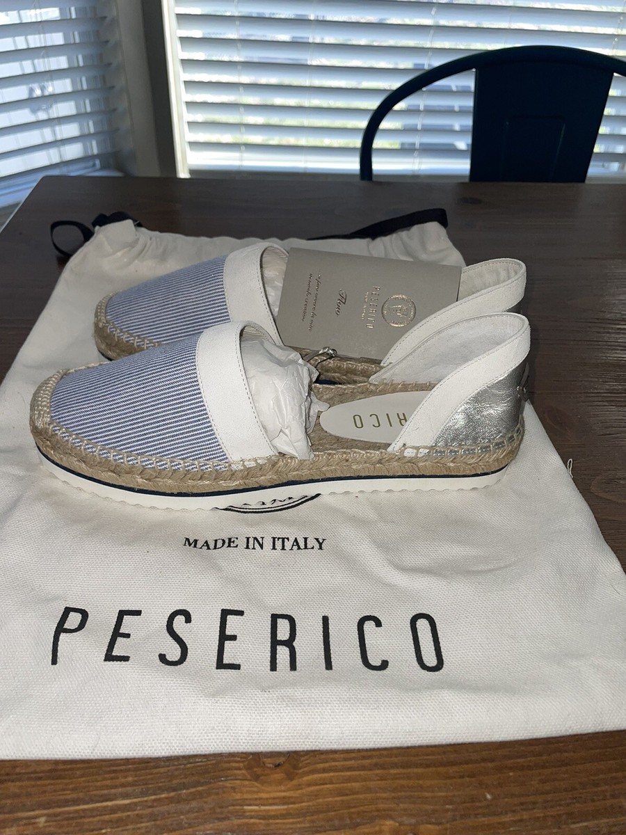 PESERICO Nautical Espadrille Sz Eu 37/US 7 NEW! | eBay display picture 1