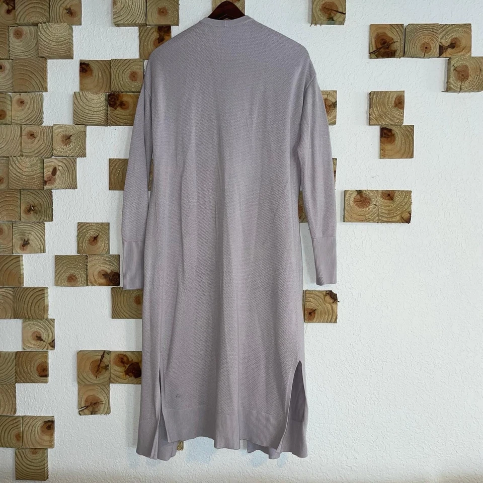 LULULEMON Lunar Lengths Wrap Sweater Long Cardigan Cashlu Iced Iris Women’s 4 ? - Image 2 of 4
