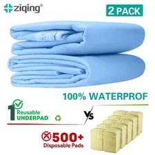 2Pack 34"x36" Reusable Washable Underpads Bed Pads Hospital Grade Incontinence